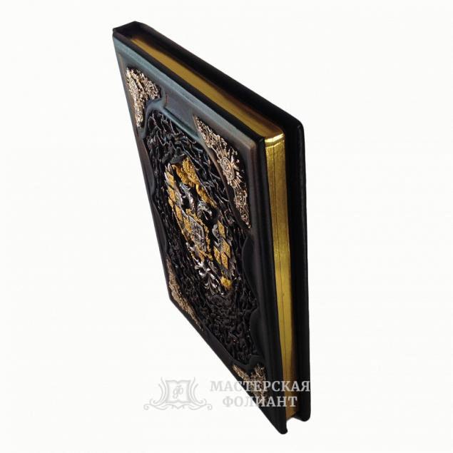 Кожаный ежедневник с императорским гербом с золотым обрезом